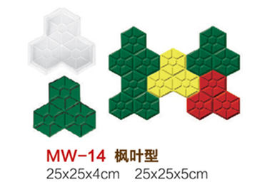 중국 실제적인 플라스틱 시멘트 형, 단풍잎 착색된 벽돌 구체적인 보도 형 협력 업체